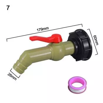 Соединительный адаптер, сменный кран, клапан с крупной резьбой, адаптер для бака IBC, фитинги для бака IBC 7