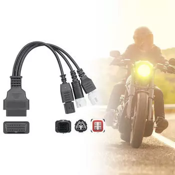 Соединительный кабель Адаптер считывателя кодов неисправностей Универсальный Универсальный Диагностический Преобразователь чёрный