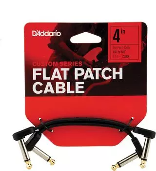 Соединительный кабель D Addario (Экранированный кабель) Комплект из 2 плоских соединительных кабелей PW-FPRR-204 (10см ДЛ) []