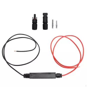 Соединительный кабель для фотоэлектрической солнечной панели, красные и черные провода, параллельный адаптер, надежные детали