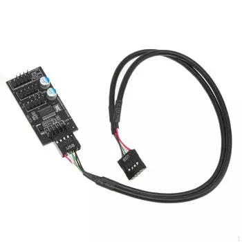 Соединительный кабель материнской платы USB 2.0 9-контактный разъем 1 на 3 удлинитель концентратор запасные части сборка
