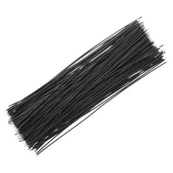 Соединительный провод uxcell, соединительный провод, кабель звукоснимателя, двухголовый, луженый, для электрогитары, провод для наушников, длина провода 10 см, черный, 100 шт.