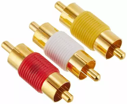 Соединительный разъем RCA для AV 3 шт. папа-папа RR-04