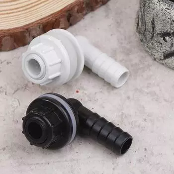 Соединитель резервуара из АБС-пластика, водонепроницаемые соединения для дренажа воды, аксессуары для аквариума, запасные части для труб для аквариума чёрный
