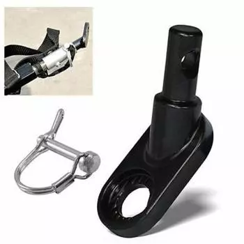 Соединитель сцепного устройства для велосипедного прицепа, нержавеющий, устойчивый к коррозии, простая установка, универсальное крепление для сцепного устройства для велосипеда чёрный