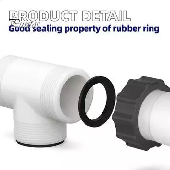 Соединитель шланга для шланга для бассейна Intex Coleman, Т-образный разветвитель с 3 L-кольцами, эффективное распределение потока, Т-образный соединитель шланга для плавательного насоса для 1,5 дюйма белый