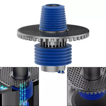 Соединитель сливной крышки пола стиральной машины для кухонной раковины в квартире 2 Way 10cm