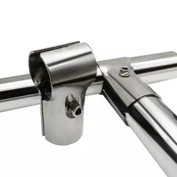 Соединитель трубы из нержавеющей стали 25 мм, фиксированные детали, соединение стержня стойки для проветривания посадки