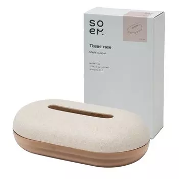 soem оставшийся Чехол для салфеток для мягких упаковок NA в Подарок-чехол для салфеток [Проверить количество] [Сделано в Японии] (натуральный)