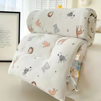 Соевое одеяло класса А для мам и малышей, трикотажное хлопковое детское пуховое одеяло, одинарное, двойное, утолщенное, осенне-зимнее, соевое одеяло с сердечником 120*150cm