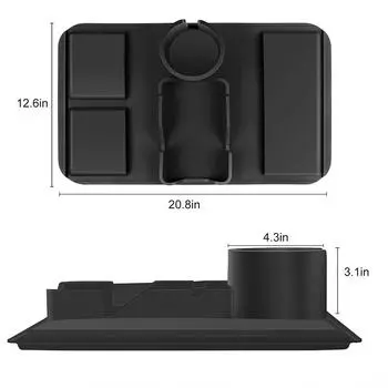 Sofa Armrest Coaster Sofa Armrest Cup Holder Tray Silicone Sofa Armrest Storage Hanging Bag Large Capacity чёрный