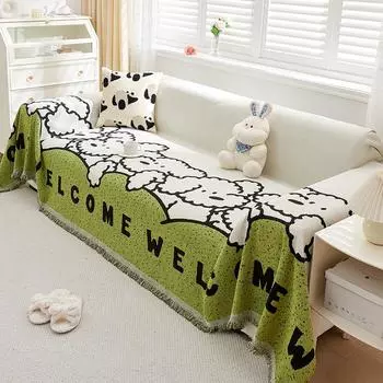 Sofa Cover Cloth Full Covered Four Seasons Universal Chenille Sofa Towel Cartoon Sofa Cushion Dustproof Sofa Cover Sofa Cover 180-130