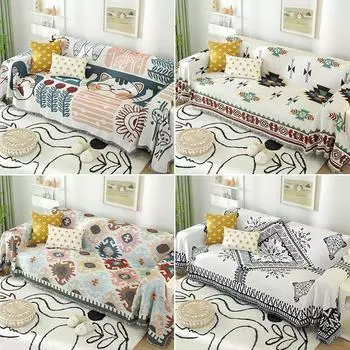 Чехол для дивана Four Seasons, универсальный скандинавский стиль, чехол для дивана, полотенце, полное покрытие, одноместное, три, четыре сезона, одеяло для дивана 90*90CM