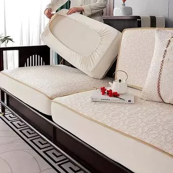 Чехол для дивана, нескользящий, полностью обернутый, чехол, китайская трехместная подушка для дивана из цельного дерева, универсальная подушка для дивана Four Seasons 60*60cm