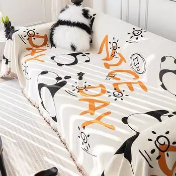 Sofa Cover Towel Four Seasons Universal Simple Cute Universal Full Covered Cover Towel Non-Slip Living Room Sofa Seat Cushions 180*130cm