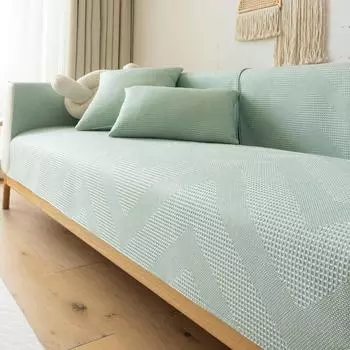 Sofa Cushion Backrest Towel Imitation Linen Breathable Cover Towel Non-Slip Full-Bed Sofa Cushion Summer Sofa Mat 70*70cm