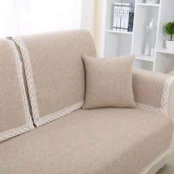 Sofa Cushion Fabric Four Seasons Sofa Slipcover Universal Autumn Linen Simple Modern Thickened Non-Slip Sofa Covers 70*70