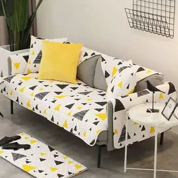 Ткань для диванной подушки, чистый хлопок, всесезонный универсальный противоскользящий чехол для гостиной, простой современный чехол для дивана, полный чехол, одноместная подушка для сиденья 70*70