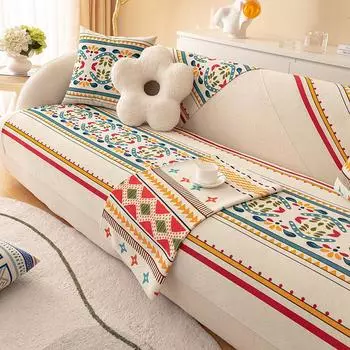 Sofa Cushion Four Seasons Universal Bohemian Ins Style Backrest Towel Cover Cloth All-Inclusive Non-Slip Sofa Cover Towel Thickened 70*70cm