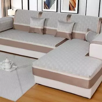 Подушка для дивана Four Seasons Универсальный чехол для дивана из хлопка и льна Imperial Concubine Комплексный набор чехлов для гостиной Простой чехол для дивана Полотенце 80*80