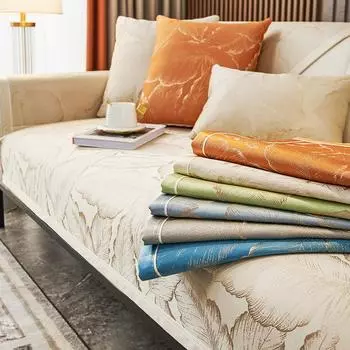 Sofa Cushion Four Seasons Universal Light Luxury Modern High-End Sofa Cover Non-Slip Cushion Backrest Towel Cover Cloth 70*70cm