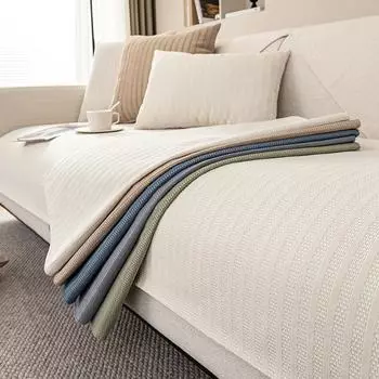 Sofa Cushion Four Seasons Universal Light Luxury Modern Simple Non-Slip Cushion All-Covered Sofa Cover Cloth 70X70