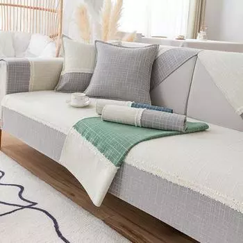 Sofa Cushion Four Seasons Universal Non-Slip Seat Cushions Living Room Simple Modern Leather Sofa Cover Cover Cloth Backrest Towel Thickened 70*70cm