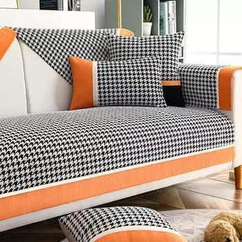 Sofa Cushion Four Seasons Universal Nordic Simple Chenille Non-Slip Cushion Cover Cloth Sofa Cover Slipcover 70*70cm