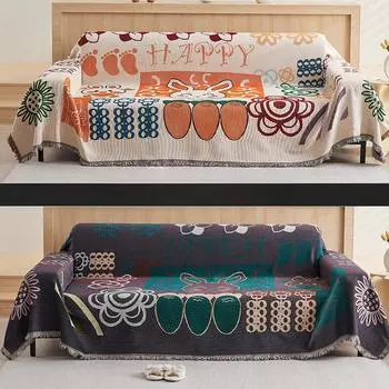 Подушка для дивана Высококачественное универсальное полотенце для дивана Four Seasons Нескользящее грязеотталкивающее покрытие для дивана Легкое роскошное высококачественное полотенце для дивана 90*90cm