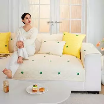 Sofa Cushion High-Grade Washed Cotton Four Seasons Universal Living Room Simple Wind Sofa Cover Backrest Cover Towel 70*70cm