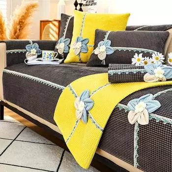 Sofa Cushion Non-Slip Sofa Cover All-Inclusive Nordic Simple Thickened Cushion Cover Cloth Four Seasons Universal Sofa 70*70cm