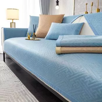 Sofa Cushion Summer Sofa Cushion Cool Breathable Sofa Cover All-Inclusive Non-Slip Sofa Cover Cloth 70*70cm