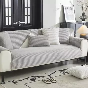 Подушка для дивана Зимняя утолщенная флисовая подушка Нескользящая легкая роскошная подушка для дивана Чехол для тканевой подушки 60*60cm