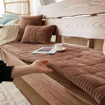 Диванные подушки Four Seasons Universal нескользящие зимние плюшевые подушки для гостиной из красного дерева 50*50cm синий