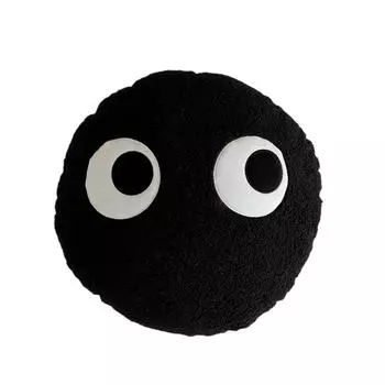 Sofa Pillow Round Pillow Plush Core Cartoon Cute Drift Window Waist Pillow Backrest Bedhead Cushion One Size чёрный