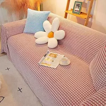 Sofa Towel Anti Cat Scratch Four Seasons Sofa Cover Full Package Cover Cloth Full Set Universal Sofa Towel Sofa Cushion 100*120 синий