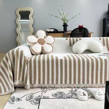 Диванное полотенце, полное покрытие, ткань, шенилл, одеяло, новая простая современная подушка против когтей кошки 110*110cm