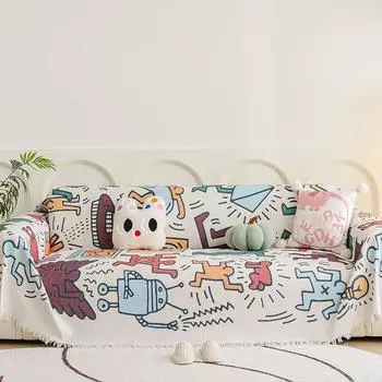 Полотенце для дивана, чехол для дивана, вафельное одеяло для кемпинга, полотенце, универсальный чехол для дивана Four Seasons, все включено 180*130cm