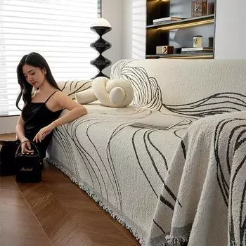 Полотенце для дивана из плюшевой пряжи, чехол для дивана, высококачественное цельное одеяло для дивана, всеобъемлющий чехол для дивана, пылезащитный чехол 180*130cm