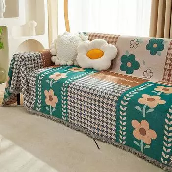 Диванное полотенце Универсальный скандинавский стиль Ins Чехол Ткань Полный Чехол Диванная подушка Чехол Одеяло Одноместный Трехместный Универсальный Четыре сезона 180*130cm