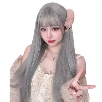 Sofeiyan Длинный Высокое Использование Полный Лолита Повседневный Маленький Тепло Harajuku Включен Парик, Прямой, Оценить, Парик, Косплей, Использование, Натуральный, Женщины, Лицо, Популярный,