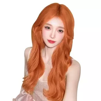 Sofeiyan Wave Длинный вьющийся маленький термостойкий парик Lolita Everyday Net Черный вьющийся полный парик, Волосы, S-образная челка, Пермь, Натуральный, Лицо, Парик, Женский,
