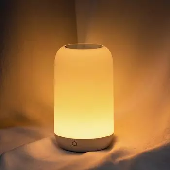 SOFER Ночной сенсорный прикроватный столик Непрямая яркость USB Может быть освещен в течение длительного 7 цветов Плавная атмосфера Ночной прикроватный столик для кормления грудью Датчик W2 Плавная