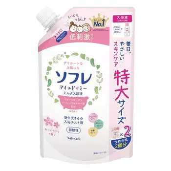 Sofre Mild Me Milk Bath Liquid Relaxing Scent Pure White Color 1200ml 20 Bath Clean (Пополнение) [Большая емкость] (Тип Нигори) (приблизительно. Использует)