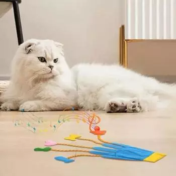 Soft 5-Finger Gloves Kitten Toy Bite Resistant Cat Plush Toy Gloves For Improving Intelligence разноцветный