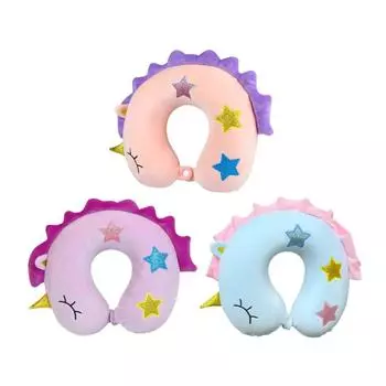 Soft and Comfortable Animal Pattern Neck Support Pillow for Kids Adults Travel