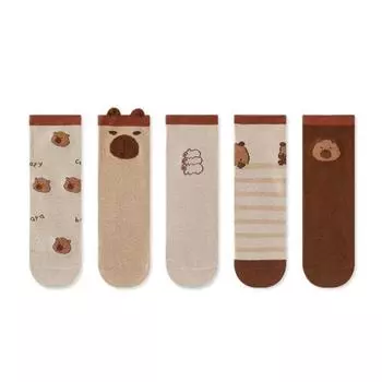 Soft Baby Cotton Socks Breathable Kapibara Hosiery Elastic Kids Capybara Socks Boys EU18-25