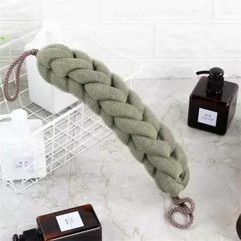 Soft Back Strap Bath Scrubber Rich bubbles Body Brush Shower Bars Mesh Puff Exfoliating Massage Bath Ball Flower Bathroom зелёный