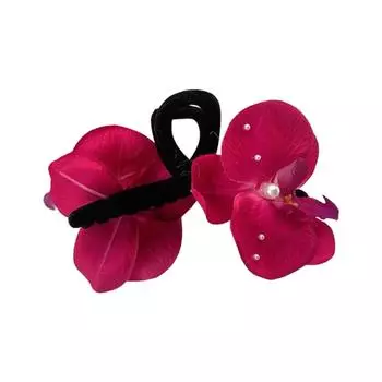 Soft Butterfly Flower Hair Clip for Women and Girls Fashionable and Versatile Headwear Crab Hair Clips Hair Accessory красный
