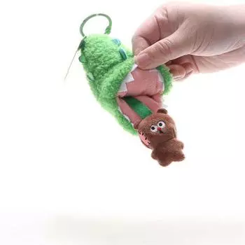 Soft Cartoon Crocodile Pendants Chick Friends Bag Charm Creative Plush Animal Key Ring Party розовый